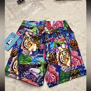 Fleo THC Eye of the Tiger small crossfit athletic gym shorts